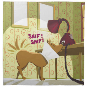 Dog Conehead Funny Cloth Napkin
