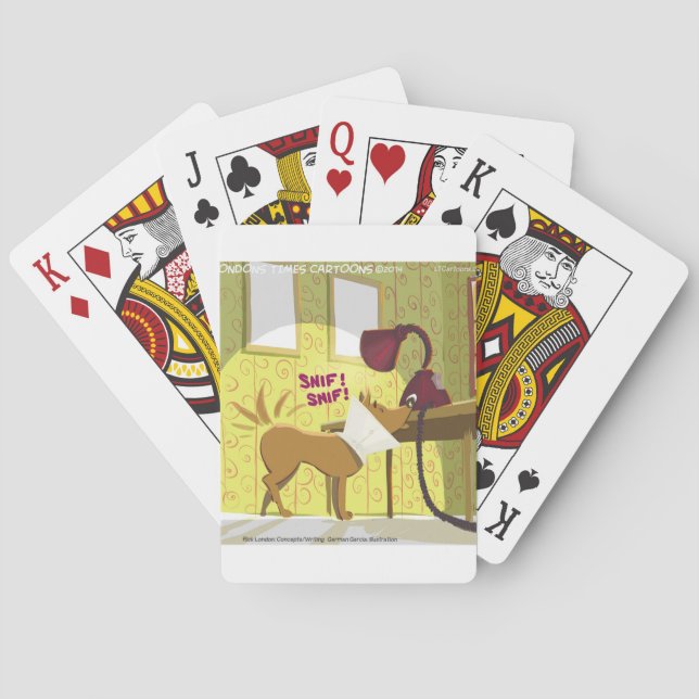 Dog Conehead Funny Poker Cards (Back)