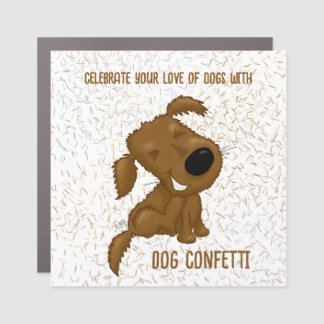 Dog Confetti Shedding Dog Car Magnet