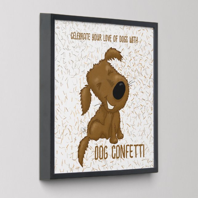 Dog Confetti Shedding Dog Peel And Stick Photo Tile (Angled)