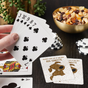 Dog Confetti Shedding Dog Poker Cards