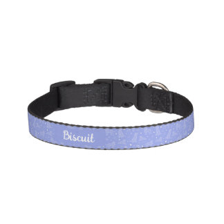 Dog Constellation Light Blue Pattern Monogram Pet Collar