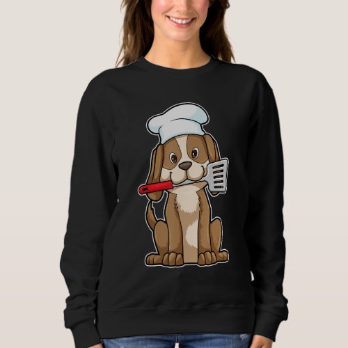 Dog Cook Chef hat Spatula Sweatshirt
