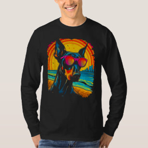 Dog Cool Doberman Pinscher Sunglasses T-Shirt