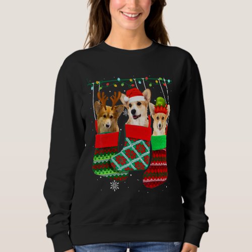 Dog Corgi Christmas Socks Xmas Pajama Pet Puppy 1 Sweatshirt