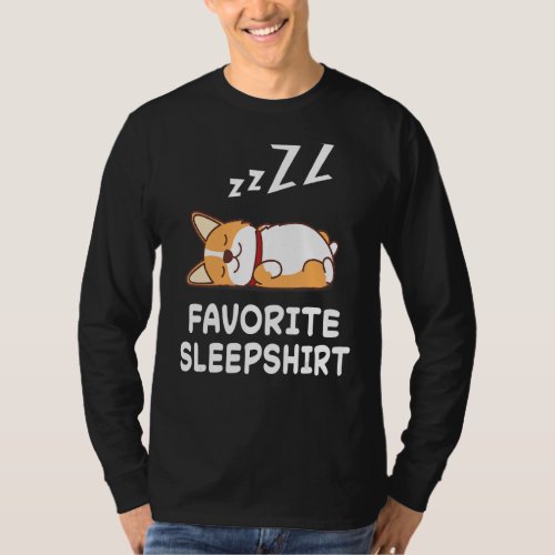 Dog Corgi Dogs Nap Sleeping Sleep Pajama Pajamas N T_Shirt