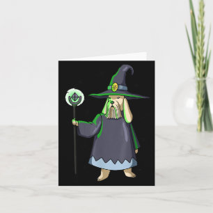 Dog Cosplayer Magician Costume Cute Dog Halloween Card