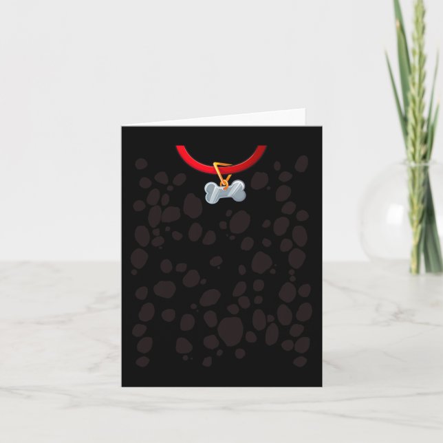 Dog Costume Dalmations Spots Puppy Print Halloween Card (Front)