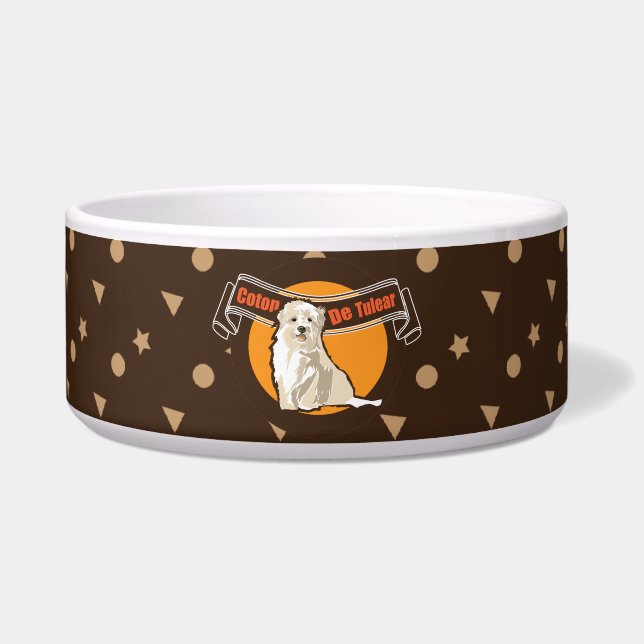 Dog coton de tulear bowl (Front)