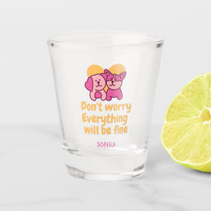 Dog Couple&Encouragement Vintage Shot Glass