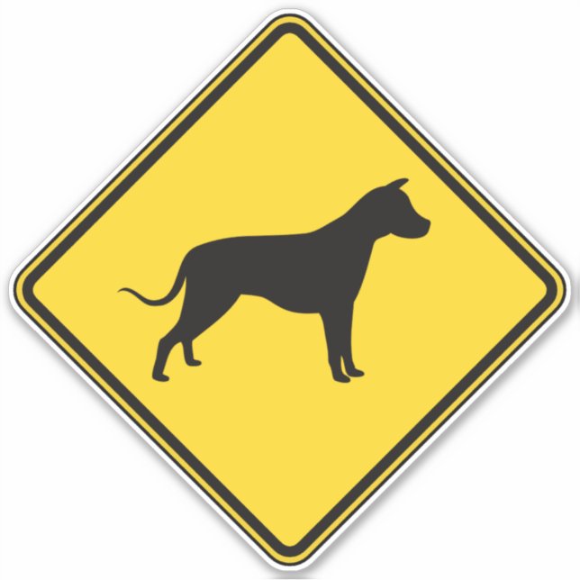 Dog Crossing Sticker (Front)