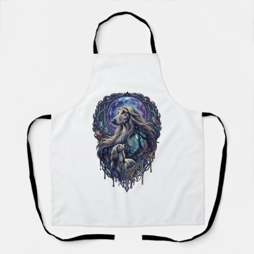 Dog Crystal Moon Enchanted Forest_1 Apron