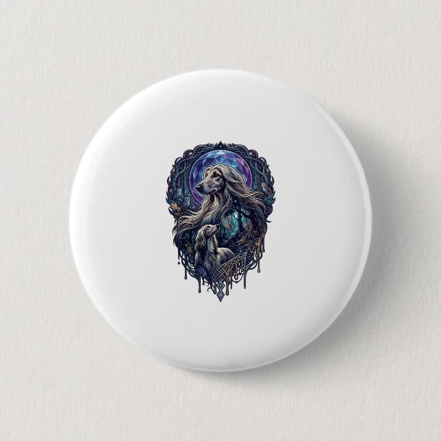 Dog Crystal Moon Enchanted Forest_1 Button (Front)