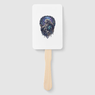 Dog Crystal Moon Enchanted Forest_1 Hand Fan