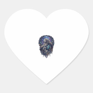 Dog Crystal Moon Enchanted Forest_1 Heart Sticker