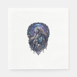 Dog Crystal Moon Enchanted Forest_1 Napkins