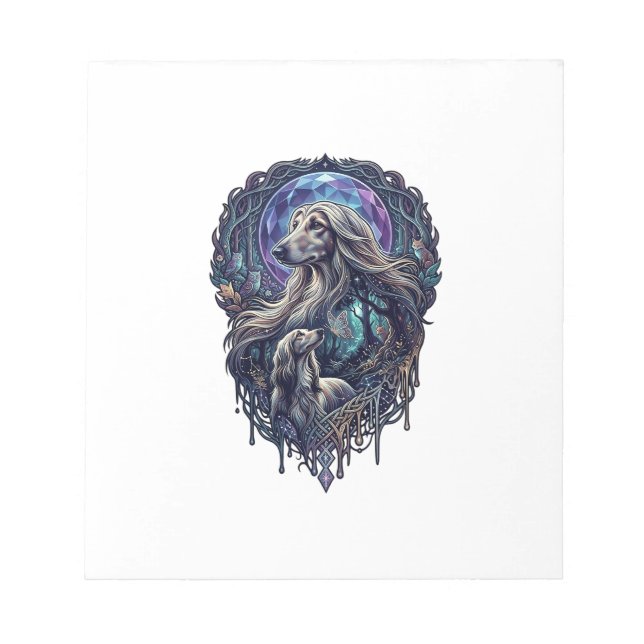 Dog Crystal Moon Enchanted Forest_1 Notepad (Front)