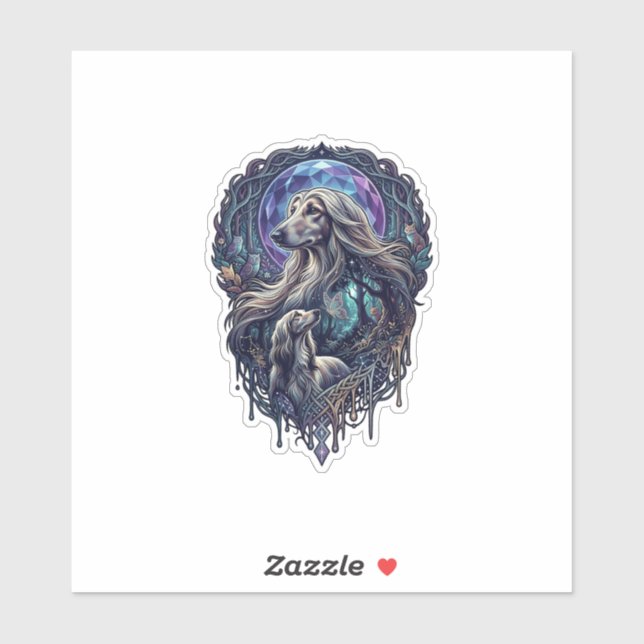 Dog Crystal Moon Enchanted Forest_1 Sticker (Sheet)