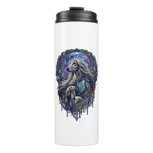 Dog Crystal Moon Enchanted Forest_1 Thermal Tumbler