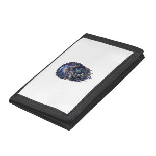 Dog Crystal Moon Enchanted Forest_1 Trifold Wallet