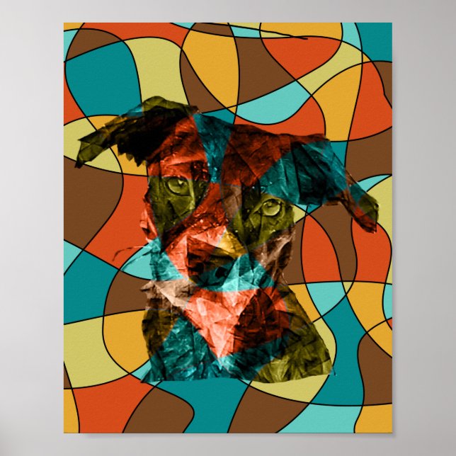 dog cubism  poster (Front)