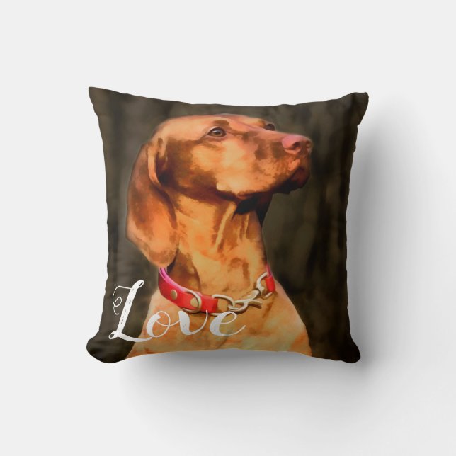 dog custom add your own  photo and text  throw pillow (Front)