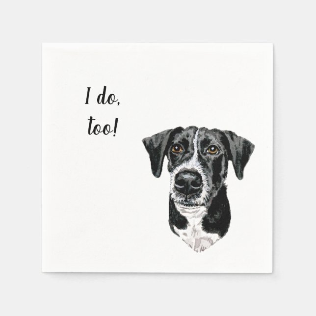 Dog Custom Cocktail Napkin (Front)