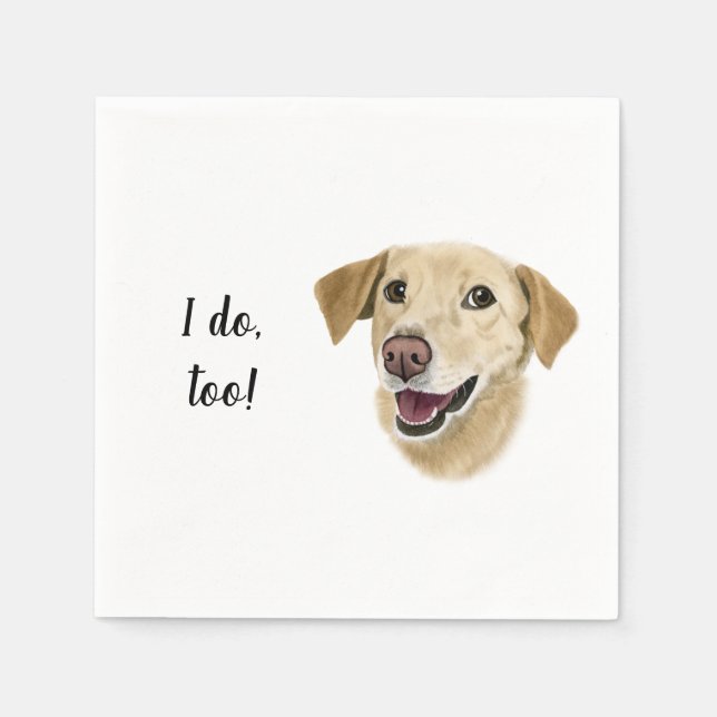 Dog Custom Cocktail Napkin (Front)