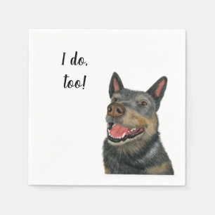 Dog Custom Cocktail Napkin for Weddings