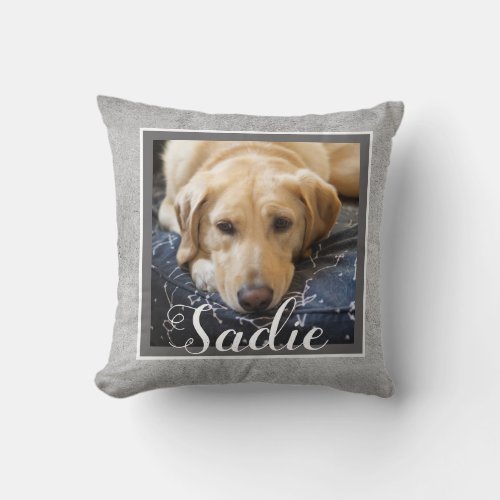 dog custom photo add your own to personalize throw pillow