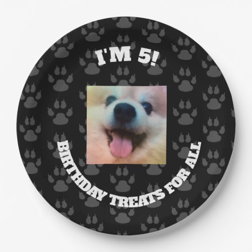 Dog Custom Photo Birthday Party Paper Plates