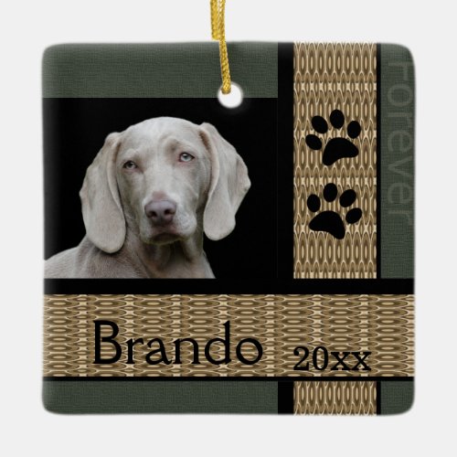 Dog Custom Photo  Ceramic Ornament