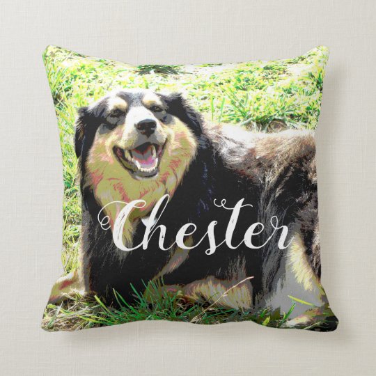 custom pillow of dog