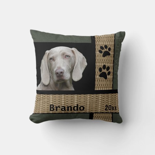 Dog Custom Photo Throw Pillow