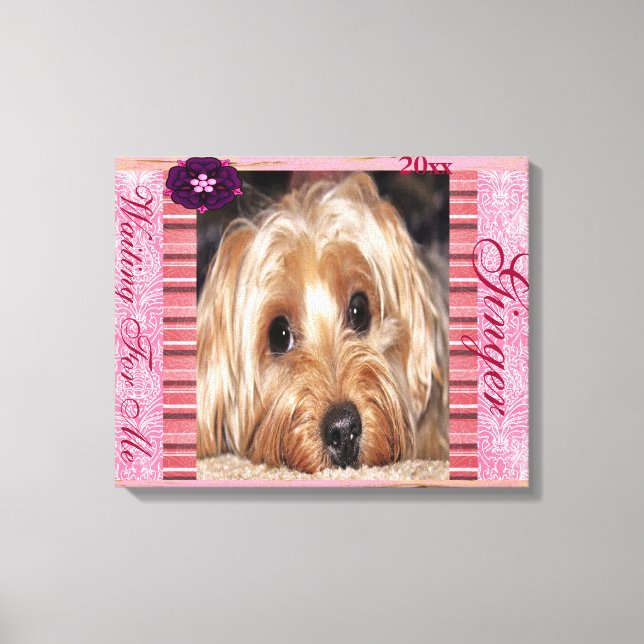 Dog Customize Photo Canvas Print (Front)