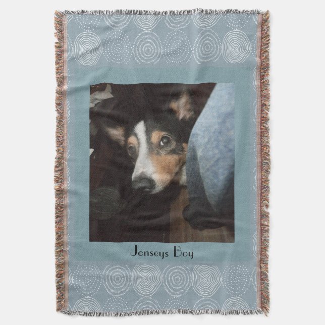 Dog Customize Photo Throw Blanket (Front Vertical)