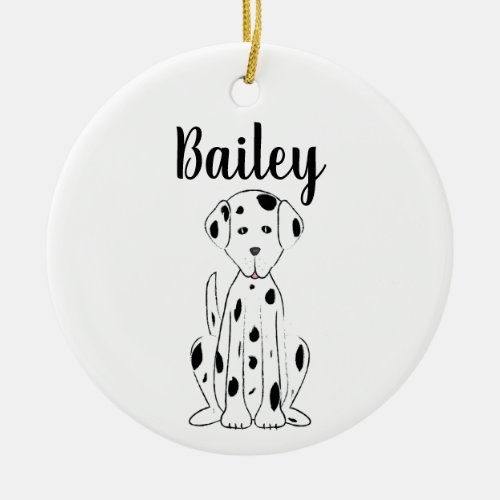 Dog Cute Dalmatian Simple Stylish Personalized Pet Ceramic Ornament