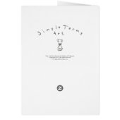Dog - cute fun line drawing art logo design simple cards (Back)