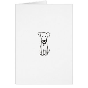 Dog - cute fun line drawing art logo design simple cards