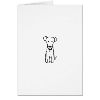 Dog - cute fun line drawing art logo design simple cards