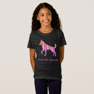 Dog - Cute Pet Pop Art, Pink Abstract Animal T-Shirt