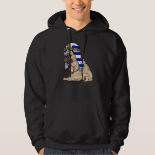 Dog Cute Pug Retro Uruguay Flag Pride Hoodie