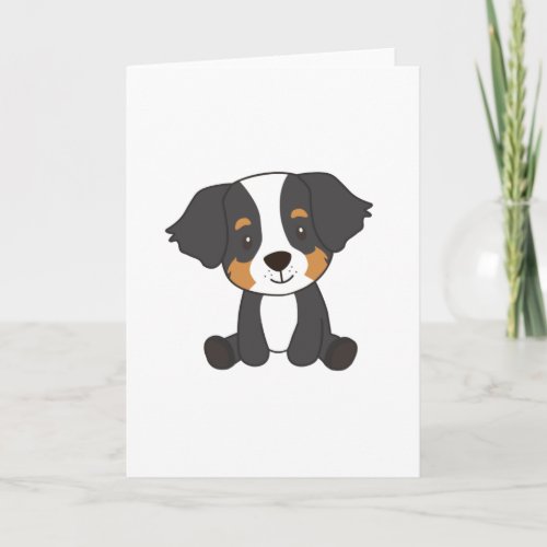 Dog Cute Puppy Bernese Mountain Cute Card