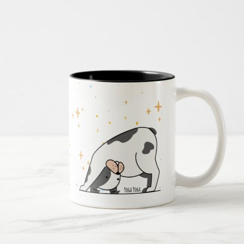 Dog _ Cute Yoga Dog For Dog Lover Yoga Lover Two_Tone Coffee Mug