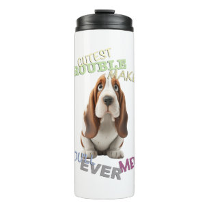 Dog Cuttest Trouble Maker Cute Adorable Funny Thermal Tumbler