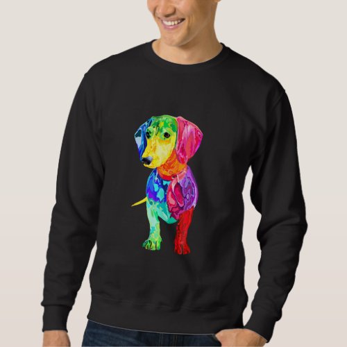 Dog   Dachshund For Womens Colorful Weiner Dog Men Sweatshirt