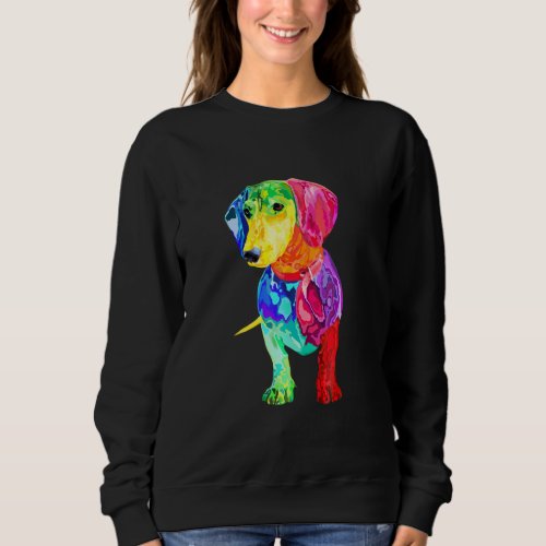 Dog   Dachshund For Womens Colorful Weiner Dog Men Sweatshirt