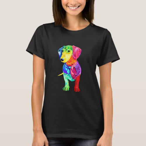 Dog   Dachshund For Womens Colorful Weiner Dog Men T_Shirt