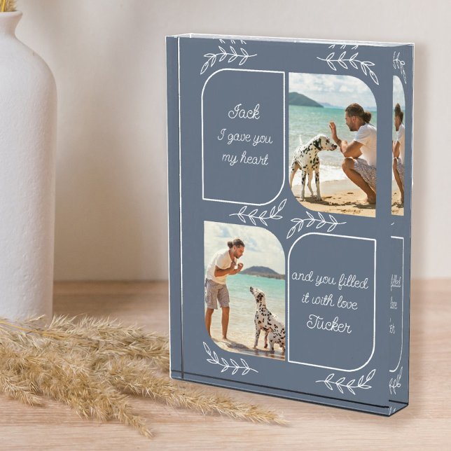 Dog Dad 2 Vertical Photo Loving Words Personalized (Creator Uploaded)