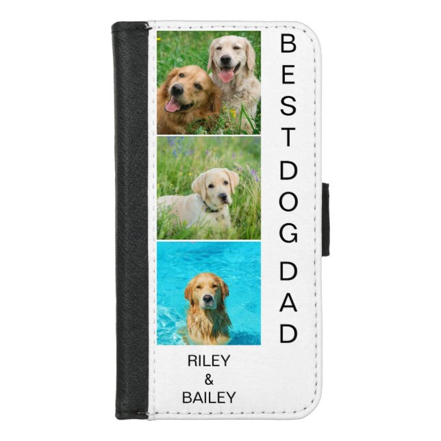 Dog Dad 3 Photo  iPhone Wallet Case (Front)